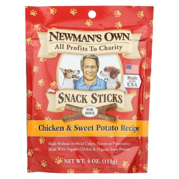Newman's Own Organics Snacks Sticks - Chicken and Potato - Case of 12 - 4 oz. Newman's Own Organics Snacks Sticks - Chicken and Potato - Case of 12 - 4 oz.