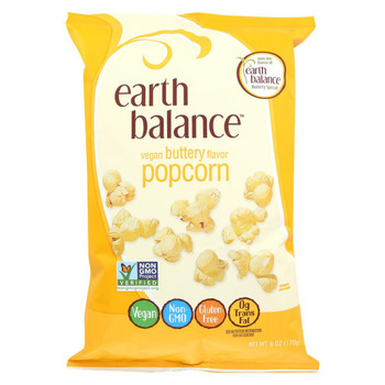 Earth Balance Vegan Popcorn - Buttery - Case of 12 - 6 oz.