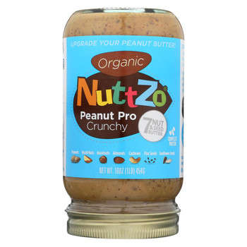 NuttZo Spread - Organic - Seven Nut and Seed Butter - Crunchy - with Peanuts - 16 oz - case of 6 NuttZo Spread - Organic - Seven Nut and Seed Butter - Crunchy - with Peanuts - 16 oz - case of 6