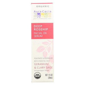 Aura Cacia - Organic Face Oil Serum - Rosehip - 1 fl oz Aura Cacia - Organic Face Oil Serum - Rosehip - 1 fl oz