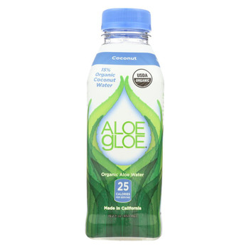 Aloe Gloe Coconut Organic Aloe Water - Case of 12 - 15.2 fl oz.