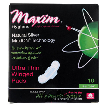 Maxim Hygiene Pads with Wings - Super - 10 count Maxim Hygiene Pads with Wings - Super - 10 count