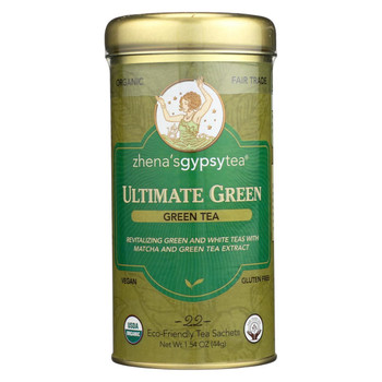 Zhena's Gypsy Tea Ultimate Organic Green Tea - Case of 6 - 22 Bags