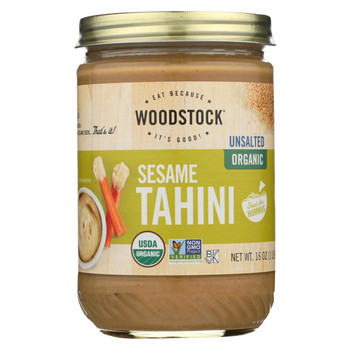 Woodstock Unsalted Organic Sesame Tahini - 1 Each 1 - 16 OZ Woodstock Unsalted Organic Sesame Tahini - 1 Each 1 - 16 OZ