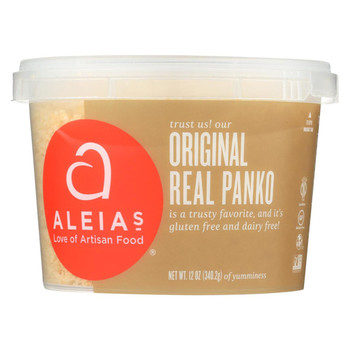 Aleia's - Gluten Free Bread Crumbs - Real Panko Original - Case of 12 - 12 Oz Aleia's - Gluten Free Bread Crumbs - Real Panko Original - Case of 12 - 12 Oz
