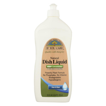 If You Care Dish Liquid - Free and Clear - 25 oz - Case of 12