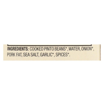 Pacific Natural Foods Refried Pinto Beans - Traditional - Case of 12 - 13.6 oz.