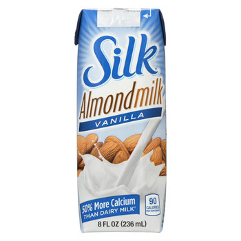 Silk Pure Almond Milk - Vanilla - Case of 12 - 8 Fl oz.