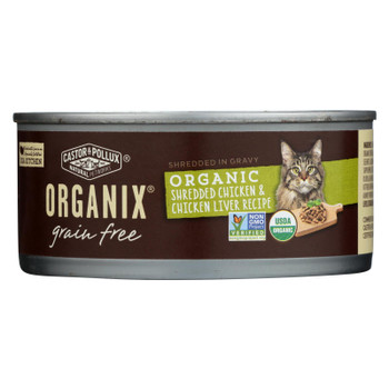 Castor and Pollux Organic Cat Food - Chicken and Liver - Case of 24 - 5.5 oz. Castor and Pollux Organic Cat Food - Chicken and Liver - Case of 24 - 5.5 oz.