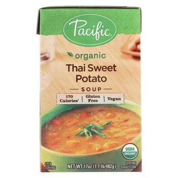 Pacific Natural Foods Soup - Thai Sweet Potato - Case of 12 - 17 oz.