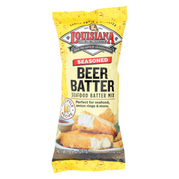 La Fish Fry Beer Batter Mix - Seasoned - Case of 12 - 8.5 oz