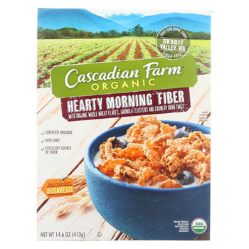 Cascadian Farm Organic Cereal - Hearty Morning - Case of 10 - 14.6 oz