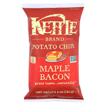 Kettle Brand Potato Chips - Maple Bacon - Case of 15 - 5 oz.