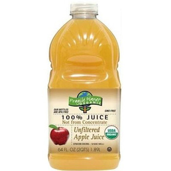 Fragile Planet Organics Apple Juice - Unfiltered - Case of 8 - 64 Fl oz.