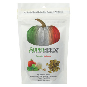Superseedz Gourmet Pumpkin Seeds - Tomato Italiano - Case of 6 - 5 oz.