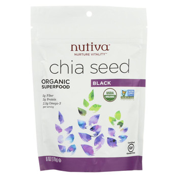 Nutiva Organic Seeds - Chia - Case of 12 - 6 oz. Nutiva Organic Seeds - Chia - Case of 12 - 6 oz.