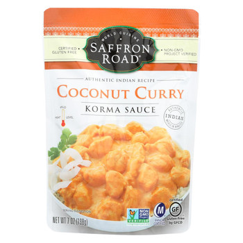 Saffron Road Korma Sauce - Coconut Curry - Case of 8 - 7 oz. Saffron Road Korma Sauce - Coconut Curry - Case of 8 - 7 oz.
