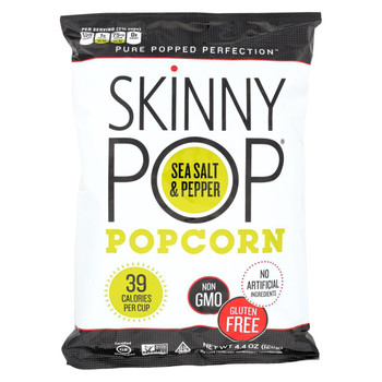 Skinnypop Popcorn Skinny Pop - Sea Salt and Black Pepper - Case of 12 - 4.4 oz. Skinnypop Popcorn Skinny Pop - Sea Salt and Black Pepper - Case of 12 - 4.4 oz.