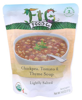 Fig Food Organic Chickpea Tomato and Thyme Soup - Lightly Salted - Case of 6 - 14.5 oz.