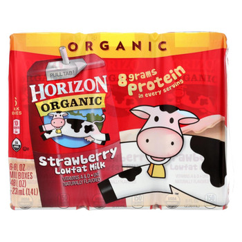 Horizon Organic Dairy Low-fat Milk - Strawberry - Case of 3 - 8 Fl oz. Horizon Organic Dairy Low-fat Milk - Strawberry - Case of 3 - 8 Fl oz.