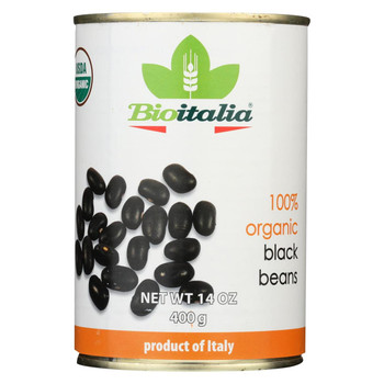 Bioitalia Black Beans - Case of 12 - 14 oz.