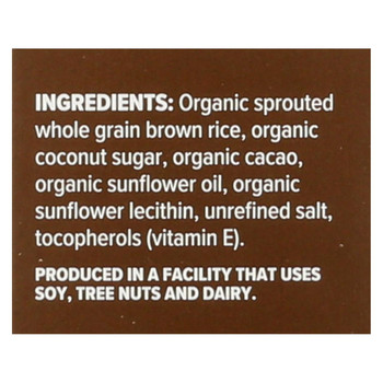 One Degree Organic Foods Sprouted Brown Rice - Cacao Crisps - Case of 6 - 10 oz.