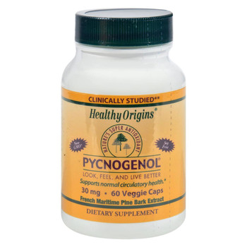 Healthy Origins Pycnogenol - 30 mg - 60 Vegetarian Capsules