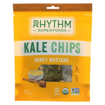 Rhythm Superfoods Kale Chips - Honey Mustard - Case of 12 - 2 oz.