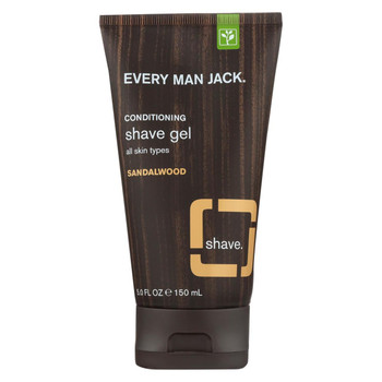 Every Man Jack Shave Gel - All Skin Types - Sandalwood - 5 oz Every Man Jack Shave Gel - All Skin Types - Sandalwood - 5 oz