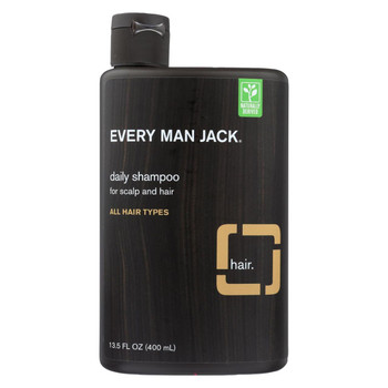 Every Man Jack Daily Shampoo - Scalp and Hair - All Hair Types - Sandalwood - 13.5 oz