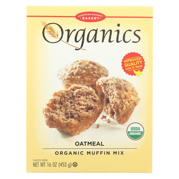 European Gourmet Bakery Organic Oatmeal Muffin Mix - Oatmeal - Case of 12 - 16 oz.
