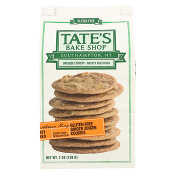 Tate's Bake Shop Ginger Zinger Cookies - Case of 12 - 7 oz. Tate's Bake Shop Ginger Zinger Cookies - Case of 12 - 7 oz.