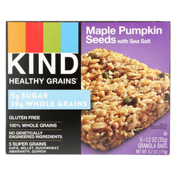 Kind Bar - Granola - Healthy Grains - Maple Pumpkin Seeds with Sea Salt - 5/1.2 oz - case of 8 Kind Bar - Granola - Healthy Grains - Maple Pumpkin Seeds with Sea Salt - 5/1.2 oz - case of 8