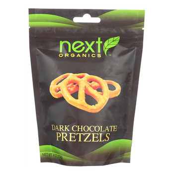 Next Organics Dark Chocolate - Pretzels - Case of 6 - 4 oz.
