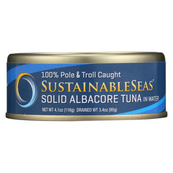 Sustainable Seas Solid Albacore Tuna In Water - Case of 12 - 4.1 oz. Sustainable Seas Solid Albacore Tuna In Water - Case of 12 - 4.1 oz.