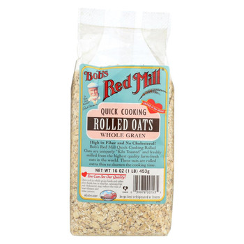 Bob's Red Mill Rolled Oats - Quick Cooking - Case of 4 - 16 oz.