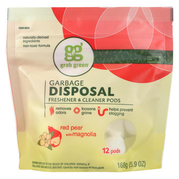 Grab Green Garbage Disposal Fresh/Cleaner Pear - Case of 12 - 12 count Grab Green Garbage Disposal Fresh/Cleaner Pear - Case of 12 - 12 count