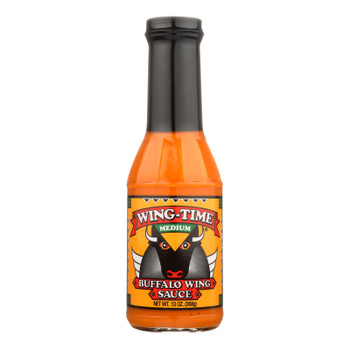 Wing Time The Traditional Buffalo Wing Sauce - Medium - Case of 12 - 13 oz.