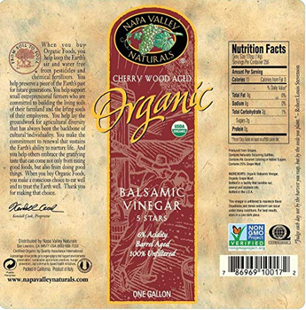 Napa Valley Naturals Organic Balsamic - Vinegar - Case of 4 - 1 Gal