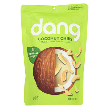 Dang - Toasted Coconut Chips - Original Recipe - Case of 12 - 3.17 oz. Dang - Toasted Coconut Chips - Original Recipe - Case of 12 - 3.17 oz.