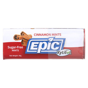 Epic Dental - Xylitol Mints - Cinnamon Xylitol Tin - 60 ct - Case of 10 Epic Dental - Xylitol Mints - Cinnamon Xylitol Tin - 60 ct - Case of 10