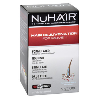 Natrol Hair Regrowth - NuHair Women - 60 Tablets Natrol Hair Regrowth - NuHair Women - 60 Tablets
