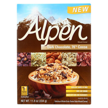 Alpen Muesli Cereal - Dark Chocolate - Case of 12 - 11.8 oz. Alpen Muesli Cereal - Dark Chocolate - Case of 12 - 11.8 oz.