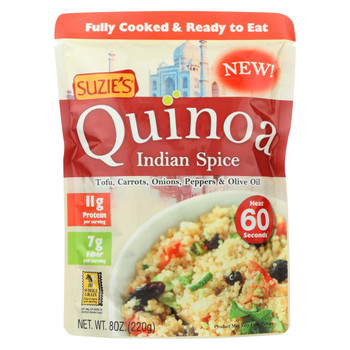 Suzie's Quinoa - Ready to Eat - Indian Spice - 8 oz - Case of 6 Suzie's Quinoa - Ready to Eat - Indian Spice - 8 oz - Case of 6