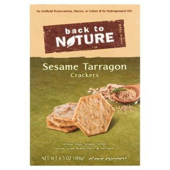 Back To Nature Sesame Tarragon Crackers - Case of 6 - 6.5 oz.
