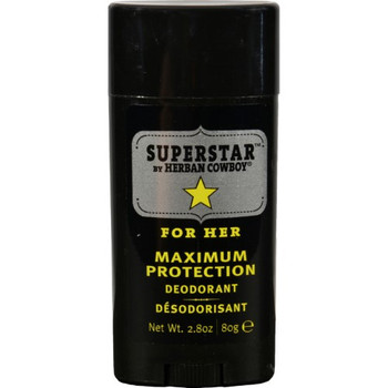 Herban Cowboy Superstar For Her Maximum Protection Deodorant - 2.8 oz