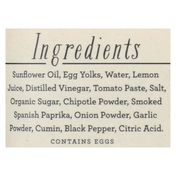 Sir Kensington's Chipotle Mayonnaise - Case of 6 - 10 Fl oz. Sir Kensington's Chipotle Mayonnaise - Case of 6 - 10 Fl oz.