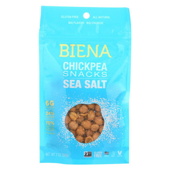 Biena Chickpea Snacks - Sea Salt - Case of 12 - 2 oz. Biena Chickpea Snacks - Sea Salt - Case of 12 - 2 oz.