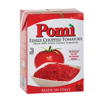 Pomi Tomatoes Chopped Tomatoes - Finely - Case of 12 - 26.46 oz. Pomi Tomatoes Chopped Tomatoes - Finely - Case of 12 - 26.46 oz.