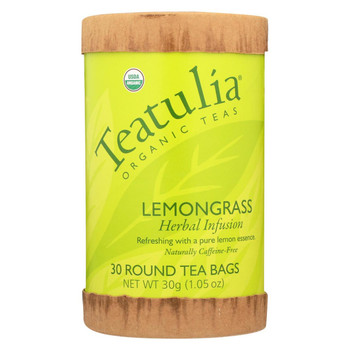 Teatulia Organic Herbal Tea - Lemongrass - Case of 6 - 30 Count Teatulia Organic Herbal Tea - Lemongrass - Case of 6 - 30 Count